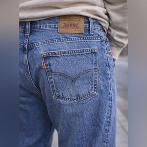 Vintage 1980s Levi’s 505 Orange Tab Jeans 38x32 Medium Wash USA Distressed